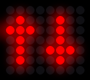 Badge sans internet : flèches haut et bas rouges