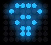 Badge en ligne : logo WiFi bleu