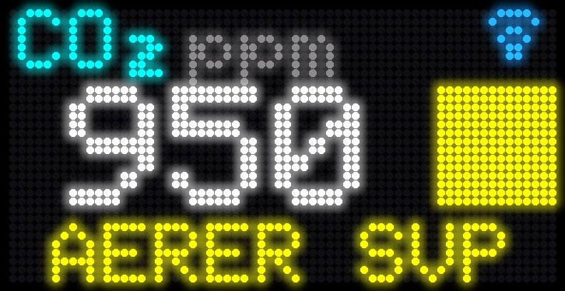 Écran CO₂ niveau aérer (jaune)